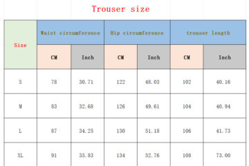 Always Do What You Should DO Joggers Size Chart